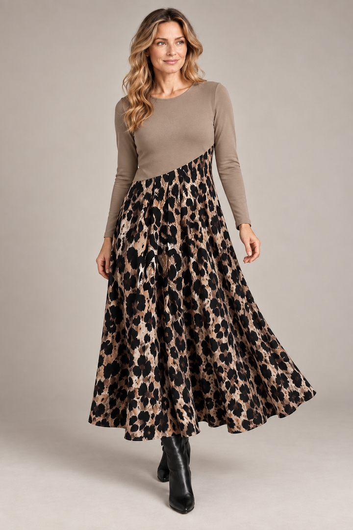 Leona | Midi šaty s leopardím vzorom
