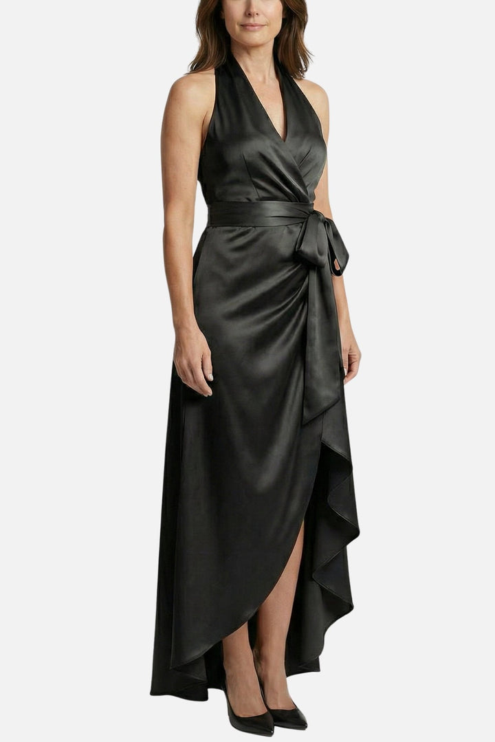 Jasmina | Lesklé maxi šaty za krk